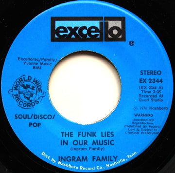 Ingram : The Funk Lies In Our Music / She's All Alone (I Need A Man) (7")