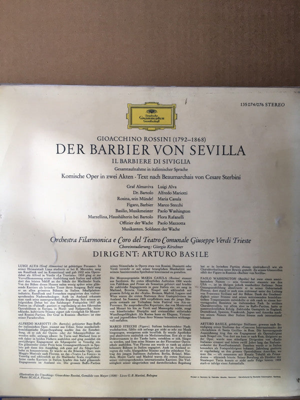 Gioacchino Rossini, Arturo Basile : Il barbiere di Siviglia (3xLP, box)