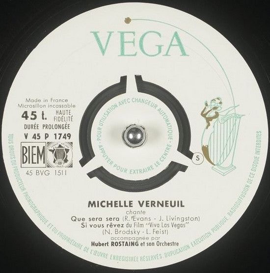 Michelle Verneuil : Que Sera Sera (7", Mono)