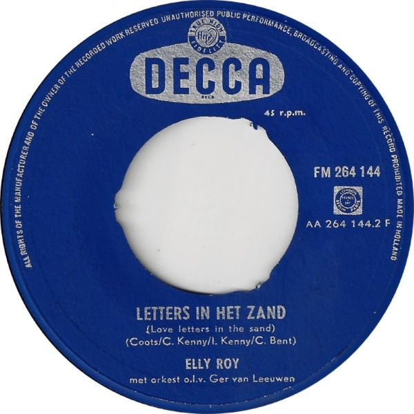 Elly Roy : ‘K Ben De Rijkste Vrouw (Mr. Wonderful) (7", Single)