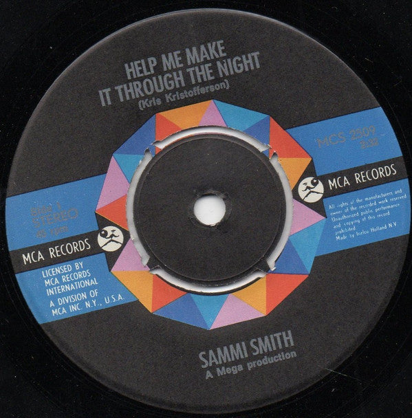 Sammi Smith : Help Me Make It Through The Night (7")