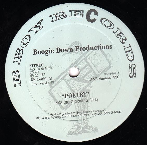 Boogie Down Productions : Poetry (12")