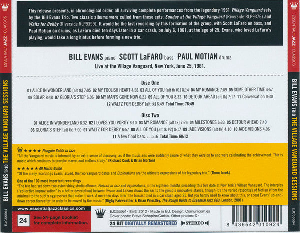 The Bill Evans Trio : The Village Vanguard Sessions (2xCD, Comp)