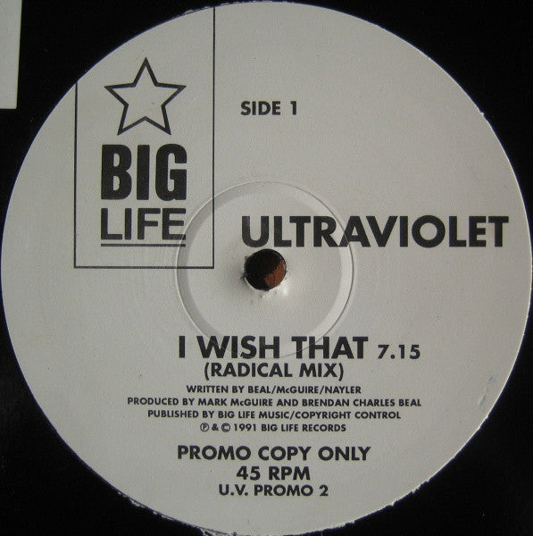 Ultraviolet : I Wish That (12", Promo)