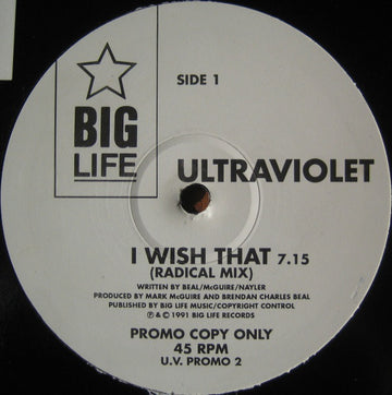 Ultraviolet : I Wish That (12", Promo)