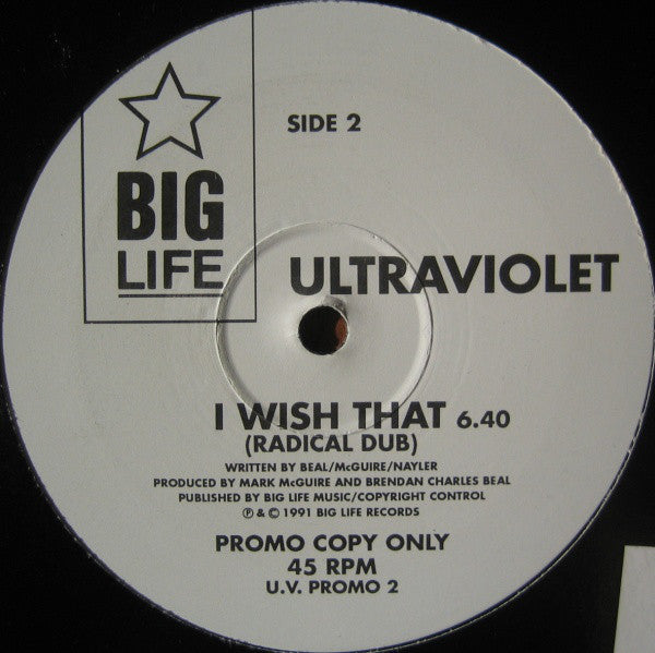 Ultraviolet : I Wish That (12", Promo)