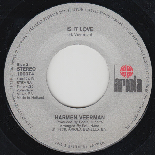 Harmen Veerman : Saturday Night (Hello Good Morning) (7", Single)