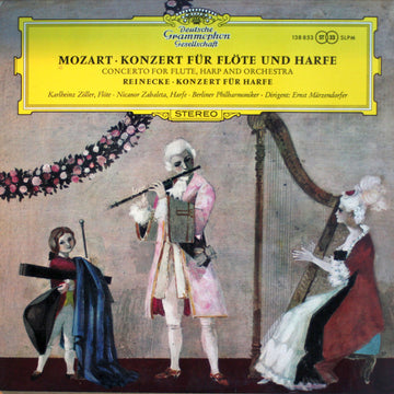 Wolfgang Amadeus Mozart / Carl Reinecke - Karlheinz Zöller • Nicanor Zabaleta • Berliner Philharmoniker • Ernst Märzendorfer : Konzert Für Flöte Und Harfe • Konzert Für Harfe (LP)