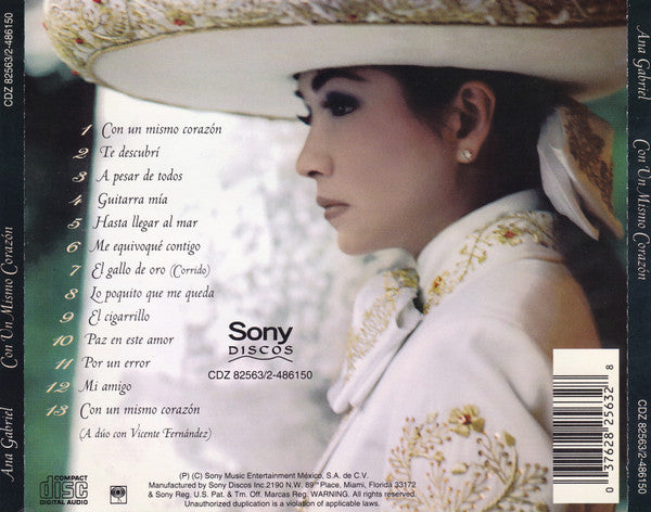 Ana Gabriel : Con Un Mismo Corazón (CD, Album)