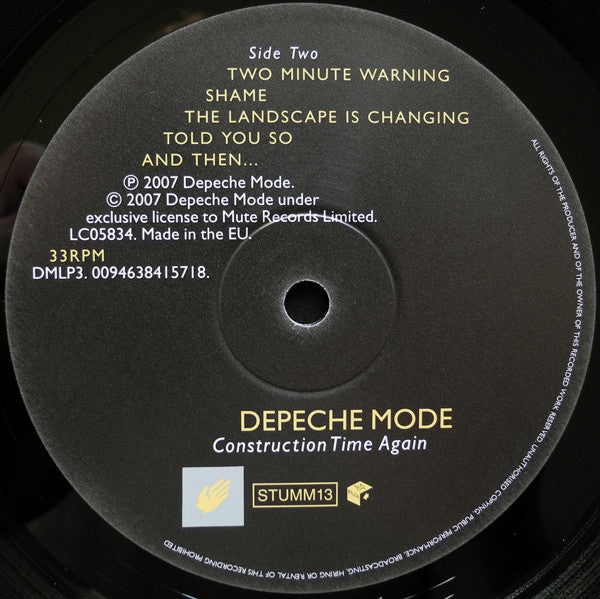 Depeche Mode : Construction Time Again (LP, Album, Ltd, RE, RM, Gat)