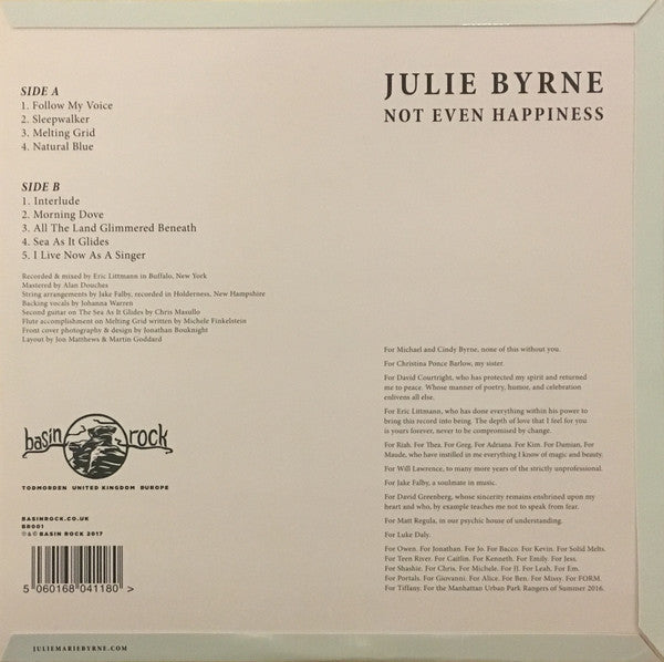 Julie Byrne : Not Even Happiness (LP, Album)