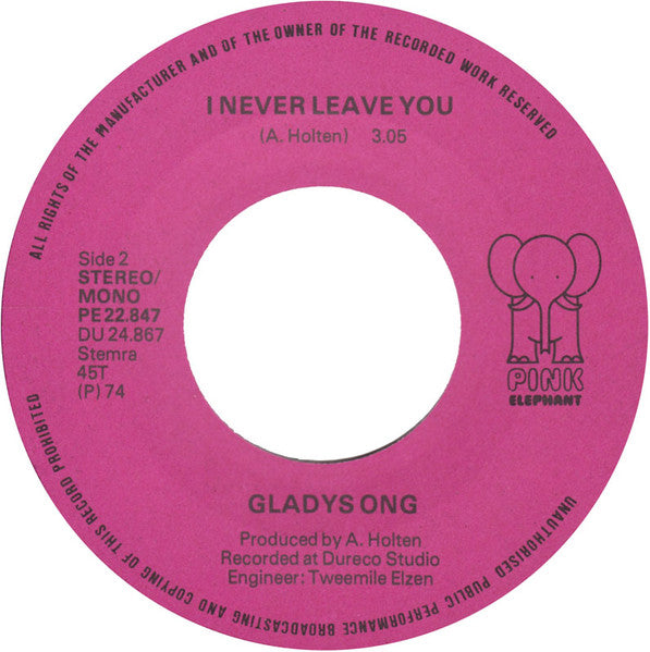 Gladys Ong : Papa Sam / I Never Leave You (7", Single)