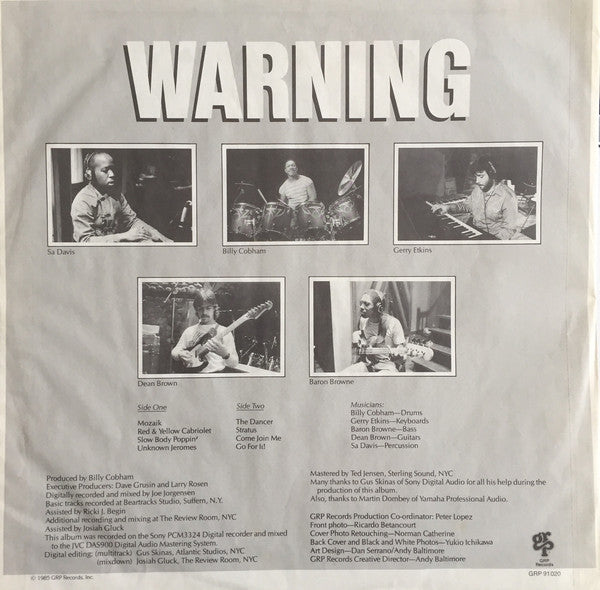 Billy Cobham : Warning (LP, Album)