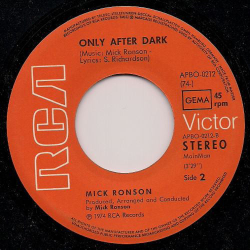 Mick Ronson : Love Me Tender (7", Single)