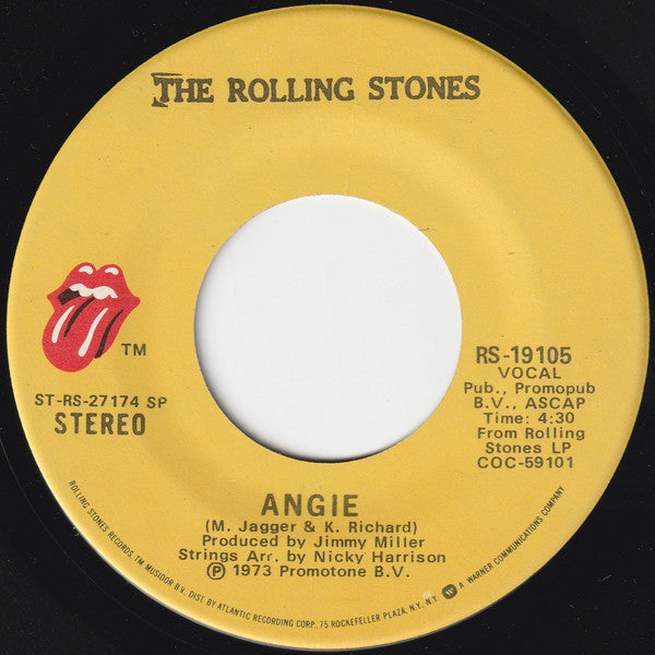 The Rolling Stones : Angie (7", Single, RE, Spe)