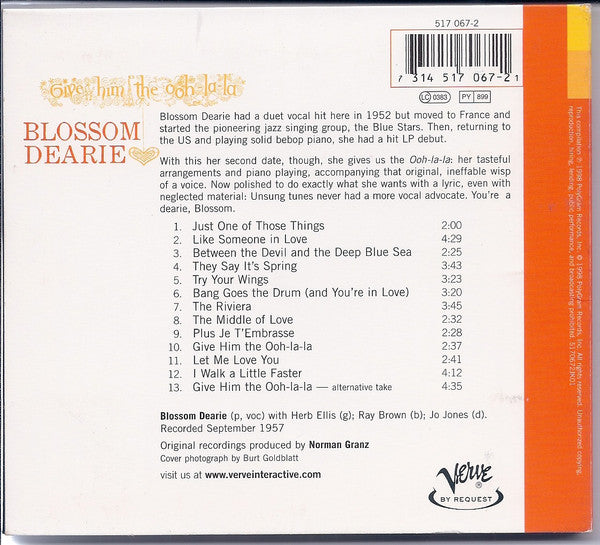 Blossom Dearie : Give Him The Ooh-La-La (CD, Album, RE, Dig)