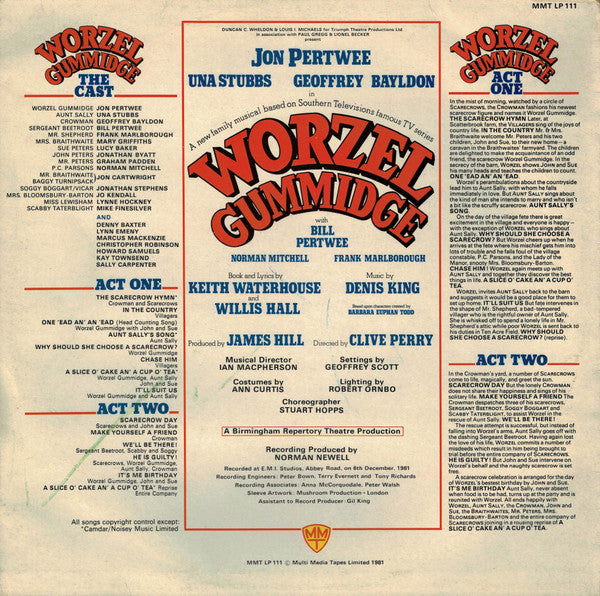 Jon Pertwee, Una Stubbs, Geoffrey Bayldon : Worzel Gummidge (LP, Album)