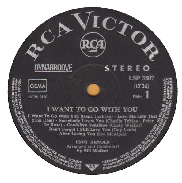 Eddy Arnold : I Want To Go With You (LP, Album)