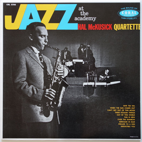 Hal McKusick Quartet : Jazz At The Academy (LP, Album, Mono, RE)