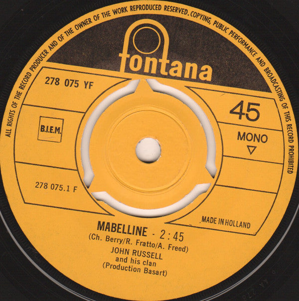 Big John Russell : Mabellene / Thank You For Calling (7", Single, Mono)