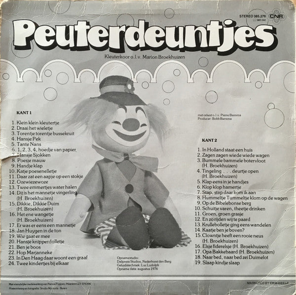 Kinderkoor o.l.v. Marion Broekhuizen : Peuterdeuntjes 1 (LP)
