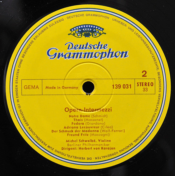 Herbert von Karajan, Berliner Philharmoniker : Opern-Intermezzi (LP, Album, RE)
