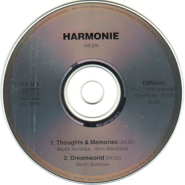 Martin Buntrock - Arno Wendland : Harmonie (CD, Comp)