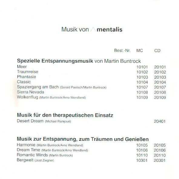Martin Buntrock - Arno Wendland : Harmonie (CD, Comp)
