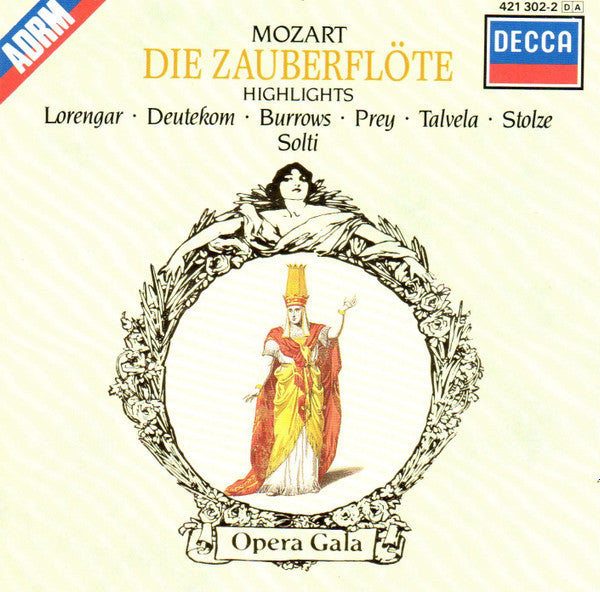 Wolfgang Amadeus Mozart, Pilar Lorengar . Cristina Deutekom, Stuart Burrows, Hermann Prey, Georg Solti : Die Zauberflöte - Highlights (CD)