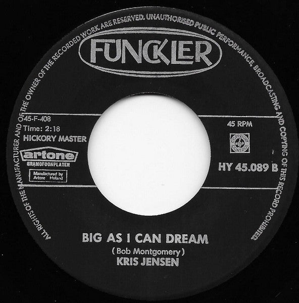 Kris Jensen : Donna Donna / Big As I Can Dream (7", Single)