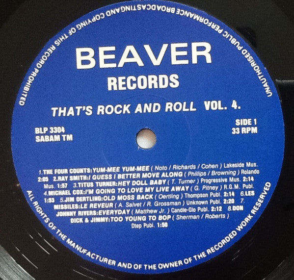 Various : That's Rock & Roll  Vol. 4 (LP, Comp)