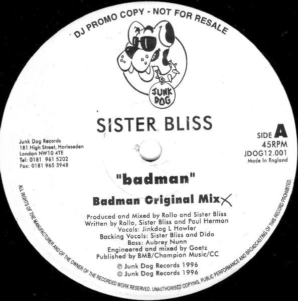 Sister Bliss : Badman (2x12", Promo)