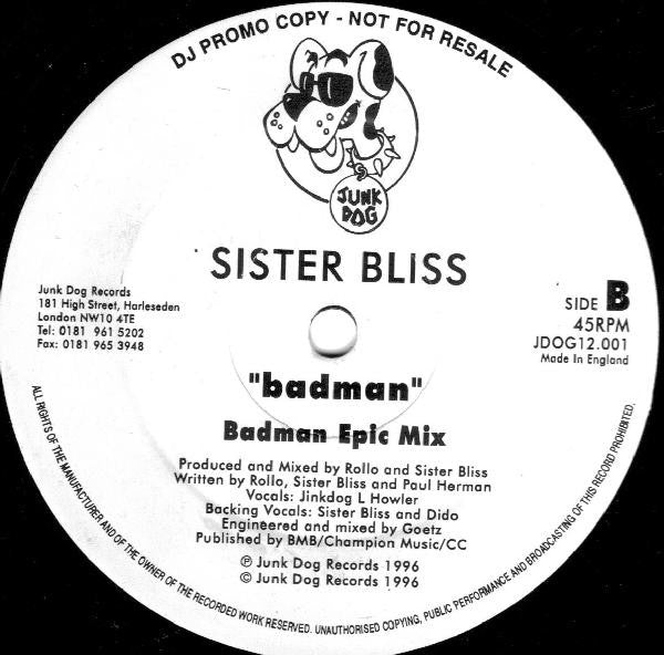 Sister Bliss : Badman (2x12", Promo)
