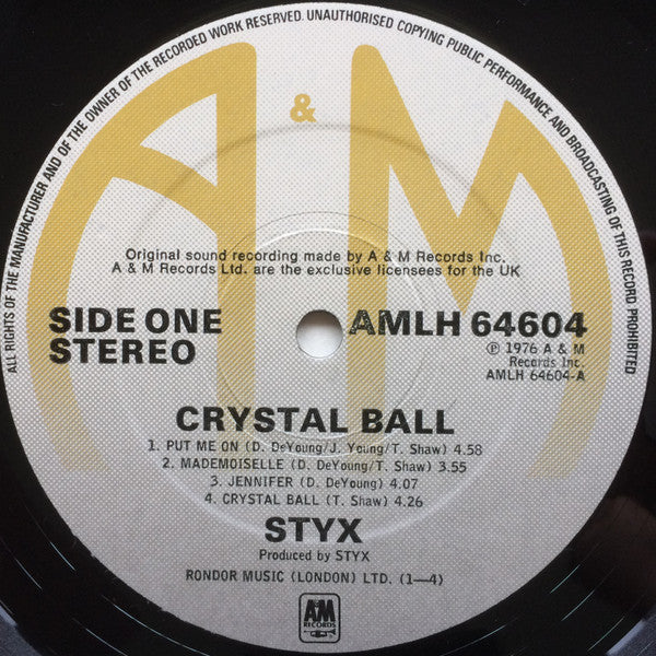 Styx : Crystal Ball (LP, Album)