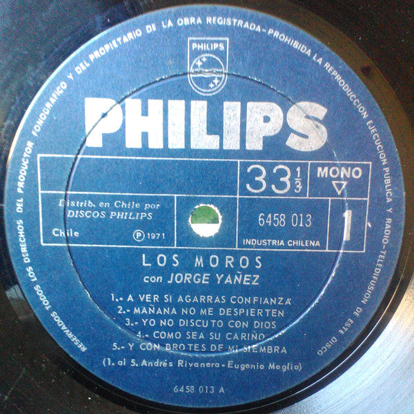 Los Moros (2) Con Jorge Yáñez : Los Moros con Jorge Yañez (LP, Album, Mono)