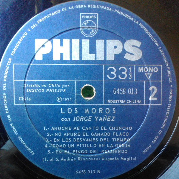 Los Moros (2) Con Jorge Yáñez : Los Moros con Jorge Yañez (LP, Album, Mono)