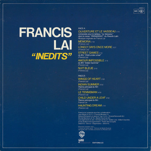 Francis Lai : Inedits (LP, Album)