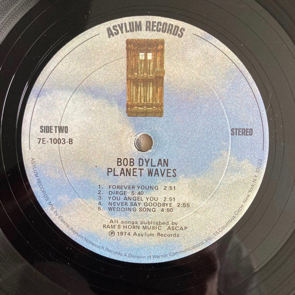 Bob Dylan : Planet Waves (LP, Album, Tex)