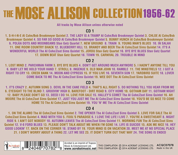 Mose Allison : The Mose Allison Collection 1956-62 (4xCD, Comp)