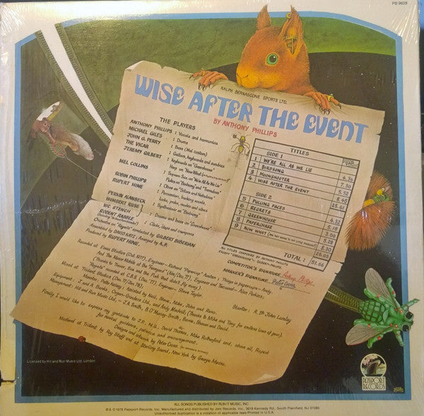 Anthony Phillips : Wise After The Event (LP, Album)