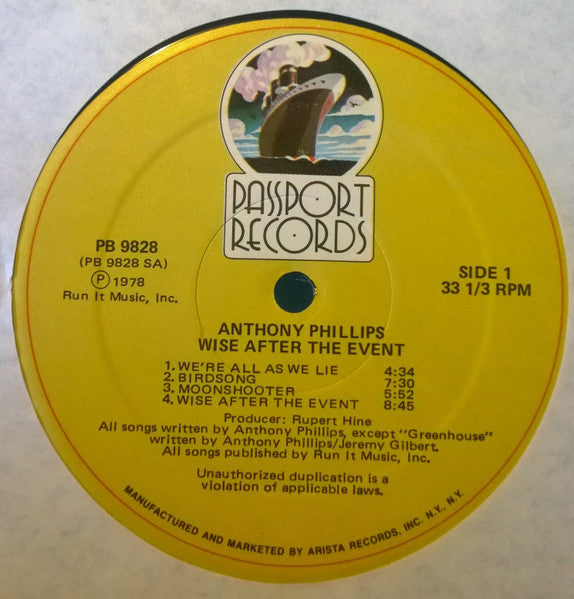 Anthony Phillips : Wise After The Event (LP, Album)
