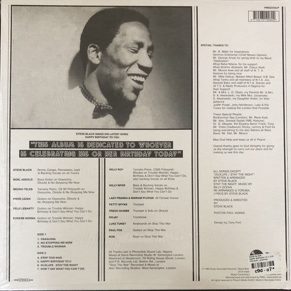 Steve Dudu Black : Happy Birthday To 'U' (LP, Album, RE, RM)