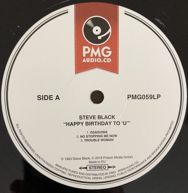 Steve Dudu Black : Happy Birthday To 'U' (LP, Album, RE, RM)