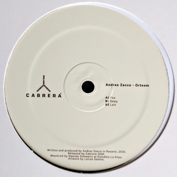 Andrés Zacco : Ortsom (12")
