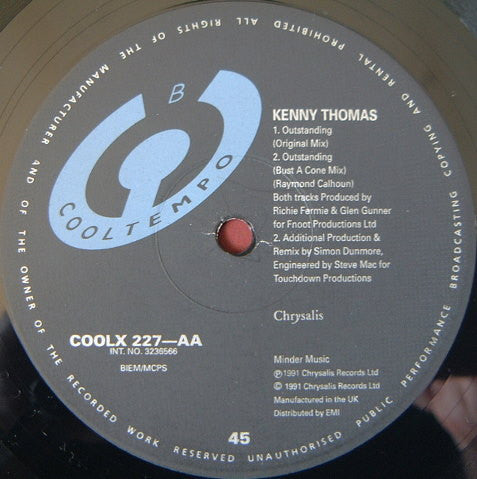 Kenny Thomas : Outstanding (The Mixes) (12")