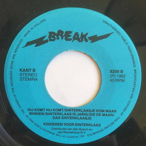 Kinderen Voor De Sint : Sinterklaas Disko Medley (7", Single)