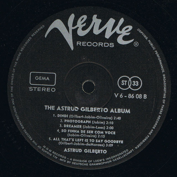 Astrud Gilberto : The Astrud Gilberto Album (LP, Album)