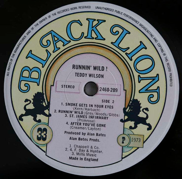 Teddy Wilson : Runnin' Wild (LP)