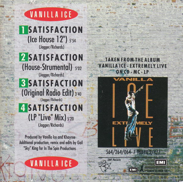 Vanilla Ice : Satisfaction (CD, Maxi)