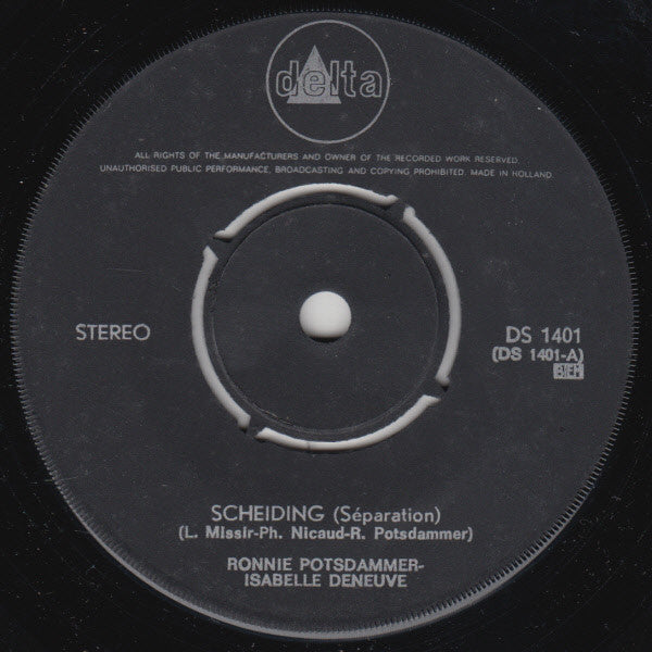 Ronnie Potsdammer - Isabelle Deneuve : Scheiding (7", Single)